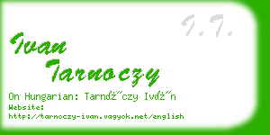 ivan tarnoczy business card